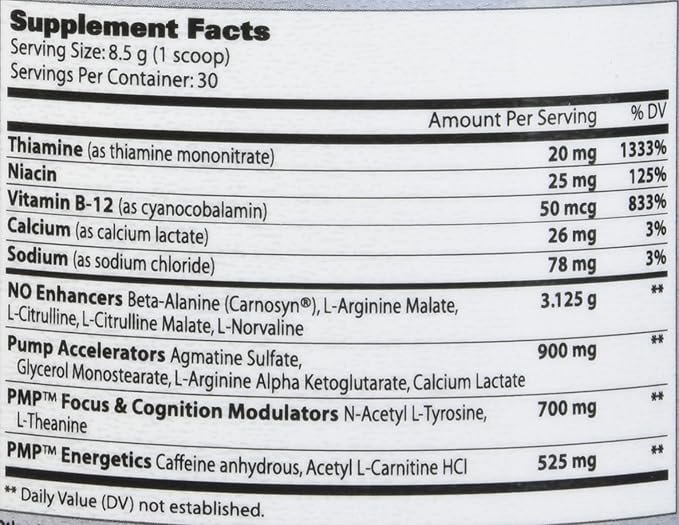 GAT SPORT PMP (Peak Muscle Performance), Pre-Workout, 30 Servings (Raspberry Lemonade)