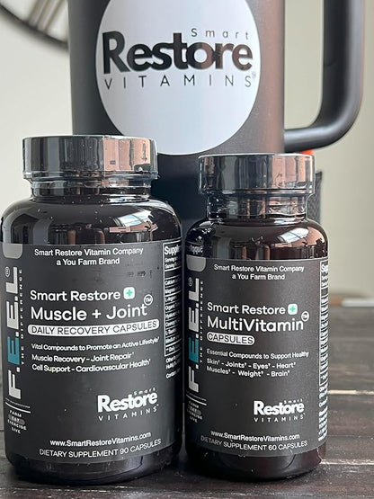 Smart Restore Multivitamin – Premium Formula for Complete Body Health and Energy Support No Synthetic Fillers – 30 Day Supply, 60 Capsules (100% Made in The USA)