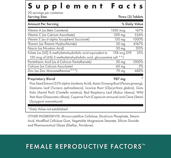 MICHAEL'S Health Naturopathic Programs Male & Female Reproductive Factors Couples' Pack - 60 Vegetarian Tablets Per Bottle - Nutrients for Conception Support - 20 Servings Per Bottle