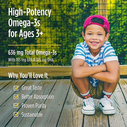 Nordic Naturals Children’s DHA Xtra, Berry Punch - 90 Mini Chewable Soft Gels for Kids - 636 mg Omega-3s EPA & DHA - Cognitive & Immune Function, Learning, Social Development - Non-GMO - 30 Servings