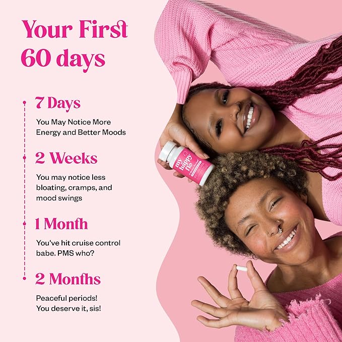 PMS Support Supplement for Women with Iron, PMS Relief Hormone Support for Women, 10-in-1 PMDD Supplements for Women | DIM & I3C Indole-3-Carbinol for Cramp Relief, Heavy Flow - 60 Caps