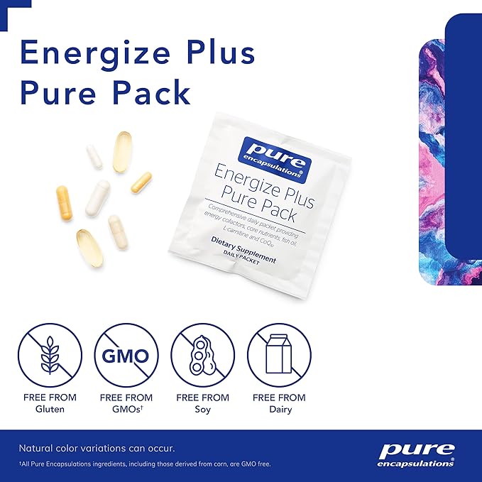 Pure Encapsulations Energize Plus Pure Pack | Supplement to Support Energy Production and Nutrient Metabolism* | 30 Packets