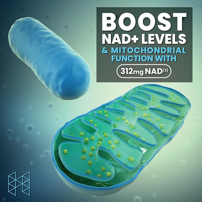 HPN NAD+ Booster (NAD3), Anti Aging Cell Booster, NRF2 Activator, Nicotinamide Riboside Alternative, NAD Supplement Natural Energy, Longevity, and Cellular Health, 312 Mg per Serving (1 Month Supply)