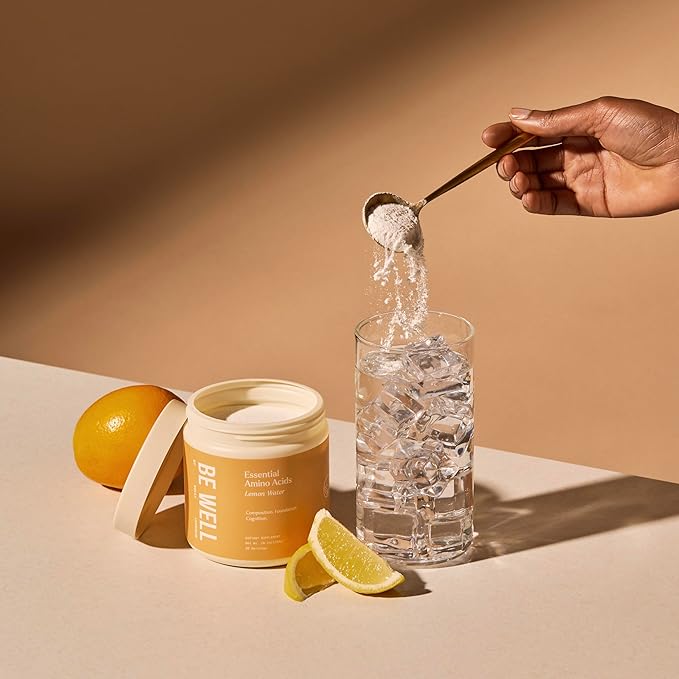 Be Well by Kelly LeVeque Essential Amino Acids Lemon Water Plant-Based Powder
