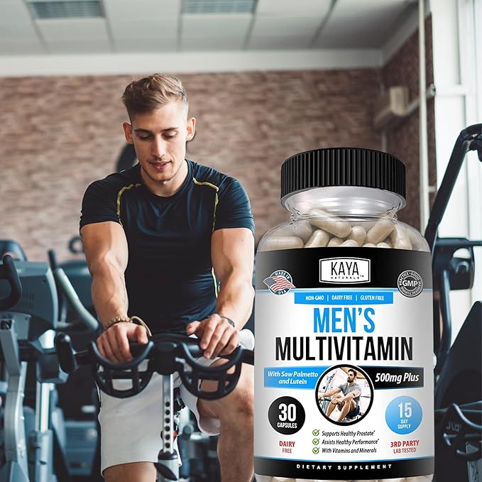 Kaya Naturals Multivitamin for Men - Men's Prostate Multivitamin - Multi Mineral Daily Supplement - Pills for Men - Supports Healthy Prostate - Vitaminas para Hombres - 30 Veggie Capsules