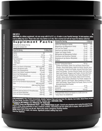 GNC Mega Men Multi Powder - Vanilla | Supports Overall Men’s Wellness, Heart Health, Energy Production | 30 Servings