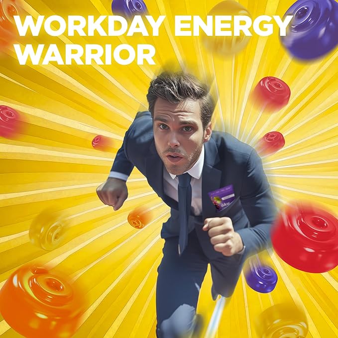 ōku Conscious Energy Gummy Snacks – Natural Caffeine from Green Tea & Yerba Mate, Vegan, Clean Ingredients, Gluten-Free, Focused Energy, Antioxidants & Fiber, Pineapple Pack of 12