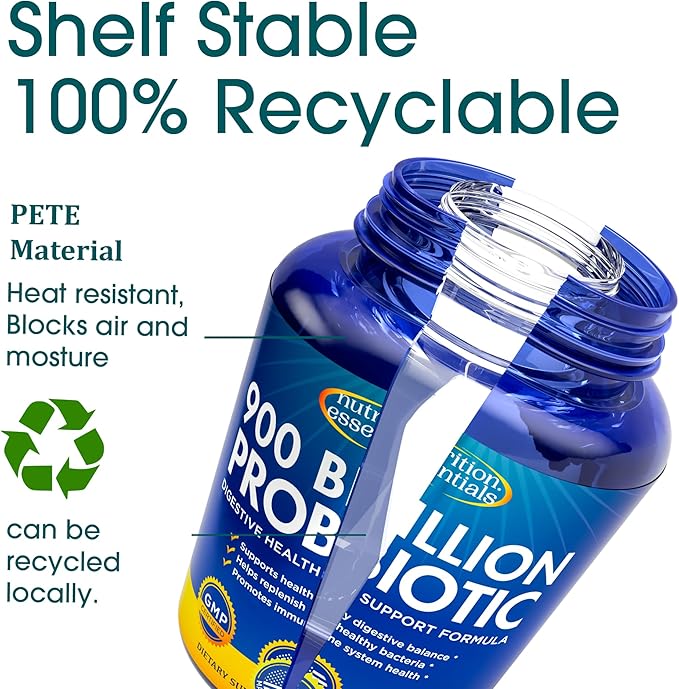 Nutrition Essentials GMP Certified Probiotic Dietary Supplement 6 Bottles 360 Capsules