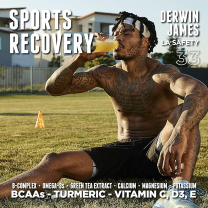 FITAID GO ZERO SUGAR Recovery Hydration Packet, W/ BCAAs, Glucosamine, Electrolytes, Omega-3s, 100% Clean, Keto-friendly, Vegan & Gluten-Free, 5 calories, Naturally Sweetened, 14 pack