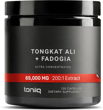 Ultra Concentrated 69,000mg Tongkat Ali Fadogia Agrestis Blend – 200:1 Tongkat Ali + 30:1 Fadogia Agrestis - Third-Party Tested 2% Pure Eurycomanone -Fadogia Agrestis and Tongkat Ali Supplement