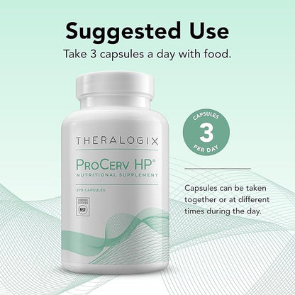 Theralogix ProCerv HP High-Potency Multivitamin - 90-Day Supply - Support for Women & Men - Immune Support Supplement - Includes Vitamin B, Vitamin C, Vitamin D & Zinc - NSF Certified - 270 Capsules