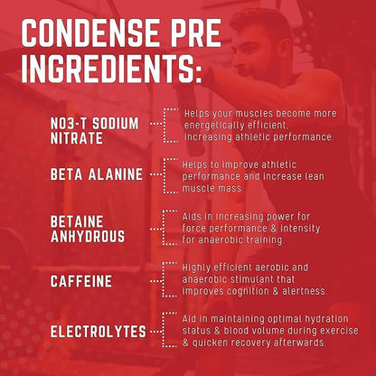 Purus Labs CONDENSE PreWorkout Powder, 40 Servings (Tropical Island Punch)