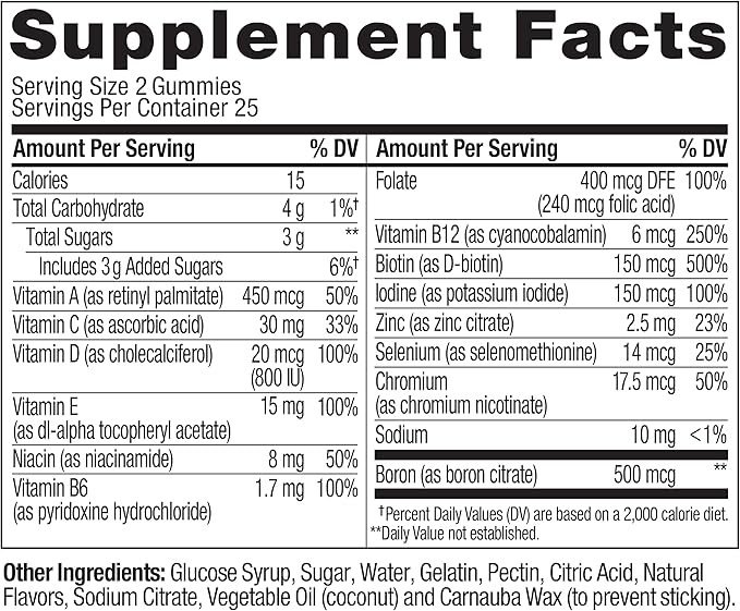 OLLY Womens Multivitamin Gummies, Daily Vitamin Support Supplement -Limited Edition Cozy Crème Brulee Flavor - 50ct