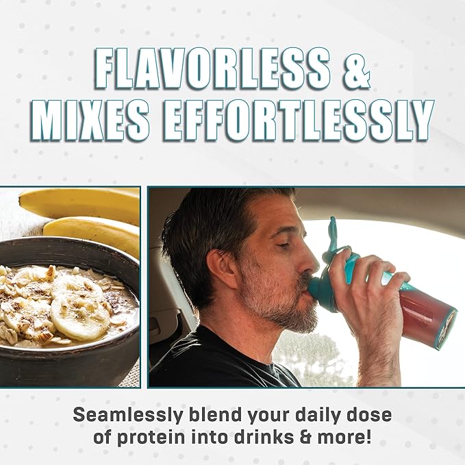 Unflavored Protein Powder - New Formula - Lactose-Free, Gluten-Free, & Non-GMO Whey Isolate Supplement Shake (3rd Generation, 45 Servings)