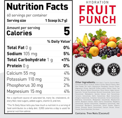 Kaged Electrolyte Hydration Powder | Hydracharge Fruit Punch | Sports Drink for Men and Women | Pre, Post, Intra Workout Supplement | 60 Servings