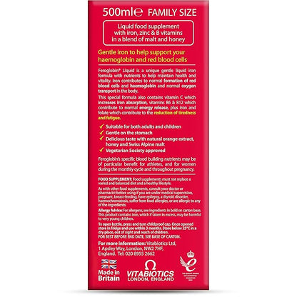 Vitabiotics Organic Feroglobin Liquid 500ml
