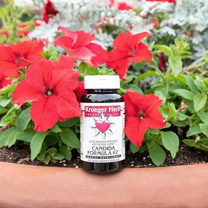 Kroeger Herb, Candida Formula #2, Cleanse Support Supplement for Women & Men - Helps Maintain Yeast and Candida Levels - Intestinal Supplement - Healthy Flora - Vegetarian, Non-GMO -Made is USA