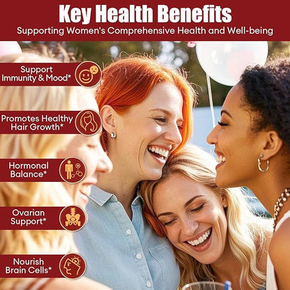 Inositol Multivitamin Gummies, Myo-Inositol&D-chiral Inositol Ideal 40:1 Ratio, Inositol Supplement with Omega-3, Magnesium, Folate, Hormone Balance, Raspberry Flavor, Sugar Free, 90 Count