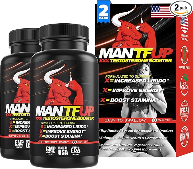 Vitality Enhancer for Men | Fast-Acting Testosterone Booster & Daily Supplement to Support Male Health & Libido | Potenciadores de Testosterona | Made in USA (2 Month Supply, 120 Caplets)