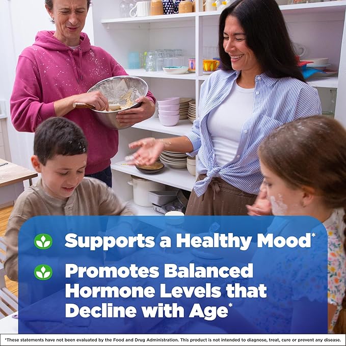 Natrol Mood & Stress DHEA 25mg with Calcium, Dietary Supplement for Balance of Certain Hormone Level and Mood Support, 180 Tablets, 180 Day Supply (Pack of 12)