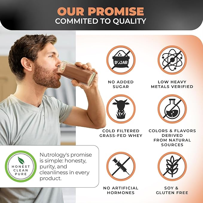 Nutrology TRIPACT Protein Powder, Creamy Chocolate, 7-in-1 Meal Replacement Shake with Grass Fed Whey Protein Powder, Pea Protein Powder, Greens, Probiotics & BCAAs, 40 Servings