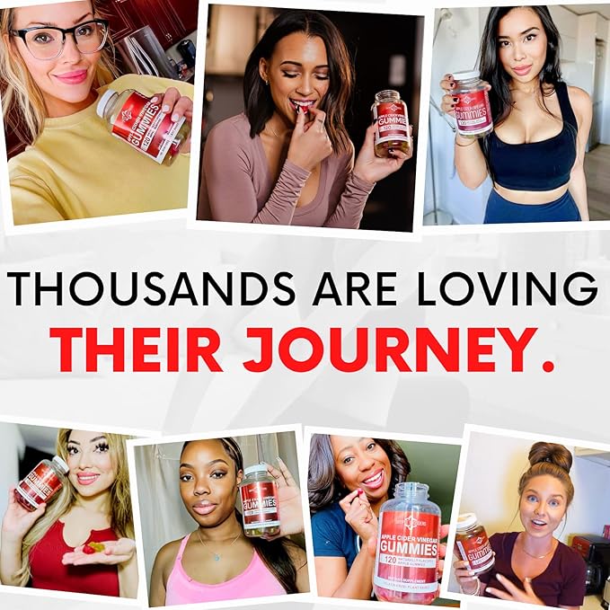 Apple Cider Vinegar Gummies with The Mother - ACV Gummies for Detox, Cleansing & Immune Support - Made with Black Carrot & Ginger Dry Extract - Pectin Based, Non-GMO, Gluten-Free (2 Pack)