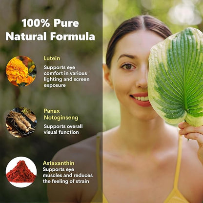 Eye Health with Panax Notoginseng Astaxanthin Lutein and Zeaxanthin (60 Capsules)