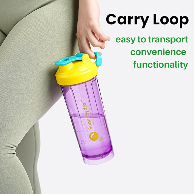 Super Hydro Protein Shaker Bottle [3 PACK] - 28 Oz. BPA-Free, Non-Toxic, Durable, Leak Proof, Eco-Tritan, Best for Travel, Sports, Gym Fitness for Men & Women (Midnight Blue, Moss Marvel, Shadow Mist)