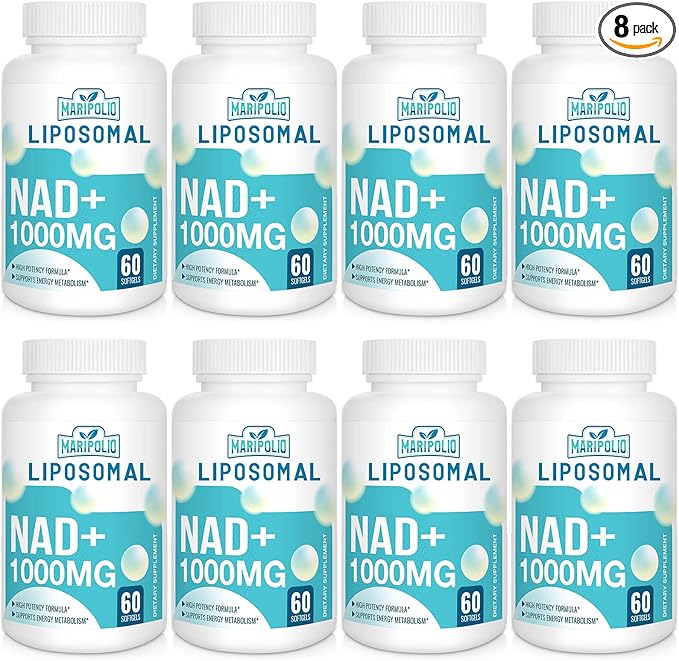 Liposomal NAD+ Supplement 1000 mg | Highest NAD Pontecy | Max Absorption | Pure NAD Supplement | Energy and DNA Repair, Aging Defense, Brain Function | 480 Softgels