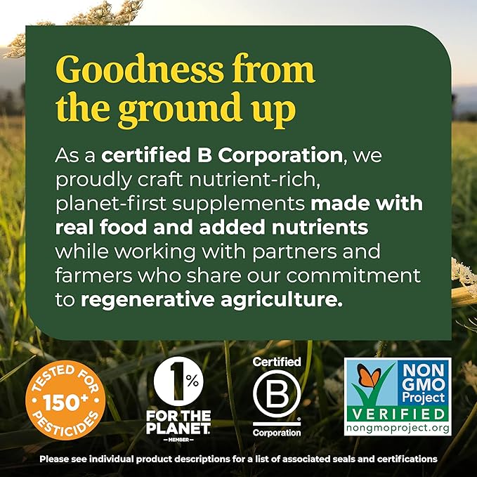 MegaFood Magnesium + Vitamin D3 Magnesium Complex with Magnesium Glycinate Magnesium Citrate & Magnesium Malate Vitamin D for Immune & Bone Support Vegetarian - 60 Capsules, 30 Servings (2 Pack)