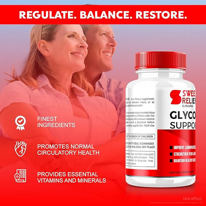 (5 Pack) Sweet Relief Glycogen Support - Sweet Relief Glycogen Capsules, Sweet Relief Blood Vessel Cleaner, Advanced Formula for Overall Wellness, Reviews (300 Capsules)