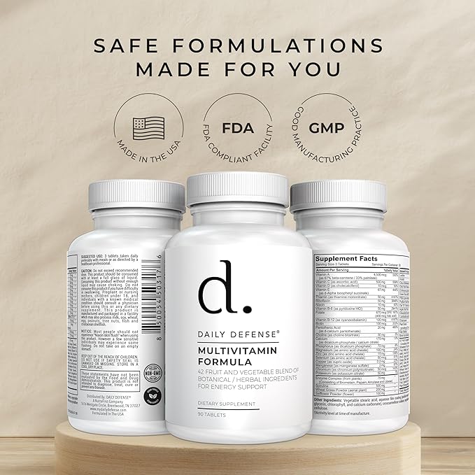 Fruit and Veggies Supplement - Multi Vitamins for Adults w/ Vitamins A, B Complex, D, E, Zinc, Biotin, Calcium - Fruit Vegetable Supplements for Energy & Immunity Support - Vitamins Supplements