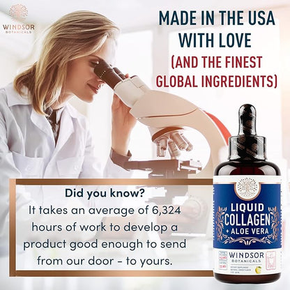 Colageno Hidrolizado para Mujer - Colágeno Líquido para Mujeres con Suplemento de Aloe Vera - 750MG Péptidos de Colágeno Marino 125mg Aloe Vera - Colágeno de Pescado Líquido - 60ml Gotas de Colágeno