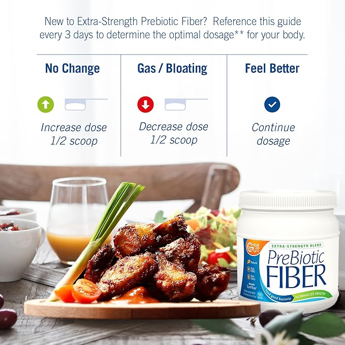 Great Gut - Prebiotic Fiber Powder, Unflavored Prebiotic Fiber with Sunfiber, 18.6 Ounces, 90 Servings