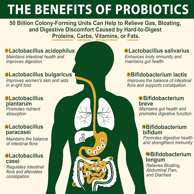 Probiotic Gummies with Prebiotics and Multivitamins, 50 Billion CFUs Probiotics,with Inulin,Psyllium Husk,Vitamin B Complex,C,D,E,Zinc. Supports Gut Health,Digestion,M-ood,and Immune Health,Sugar Free