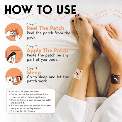 Klova Melatonin-Free Sleep Patches with Ashwagandha, L-Theanine, Hops, Valerian, GABA and Other Natural Ingredients: for Falling Asleep Faster, Staying Asleep Longer & Eliminating Groggy Mornings