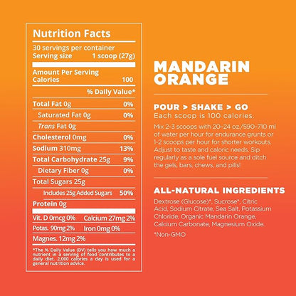 Tailwind Nutrition Endurance Fuel, Electrolyte & Hydration Sports Drink Mix Powder, Gluten-Free, Vegan, Mandarin Orange, 30 Servings