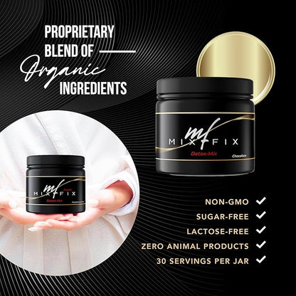 Detox Powder, Full Spectrum Detox Cleanse Mix, Detox for Natural Cleansing and Vitality, Liver Cleanse Detox, Detox Cleanse for Weight Loss, Natural Detox Powder, Vegan Detox Supplement (Chocolate)