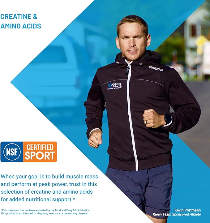 Klean ATHLETE Klean Creatine - Supports Muscle Strength, Performance & Recovery from Strenuous Exercise* - NSF Certified for Sport - 11.1 Ounces - Unflavored