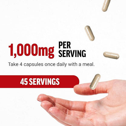 FORCE FACTOR Black Maca Root 1000mg, Vitality Supplement for Men with Black Pepper Extract for Absorption, Natural Maca Negra Extract, 90 Capsules