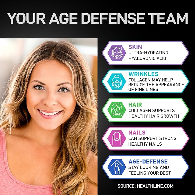 Liquid Marine Collagen Peptides with 10mg Hyaluronic Acid Supplement - 1,000mg Hydrolyzed Collagen Drops for Skin, Hair, Joints Support - Liquid Collagen For Women And Men - 30-Day Collagen Drink