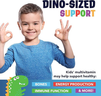 KAL MultiSaurus Multivitamin Gummies, USDA Organic Multivitamin for Kids, Healthy Bones, Immune & Energy Support, Vegan & Gluten Free, No Artificial Flavors or Colors, 30 Servings, 60 Gummies
