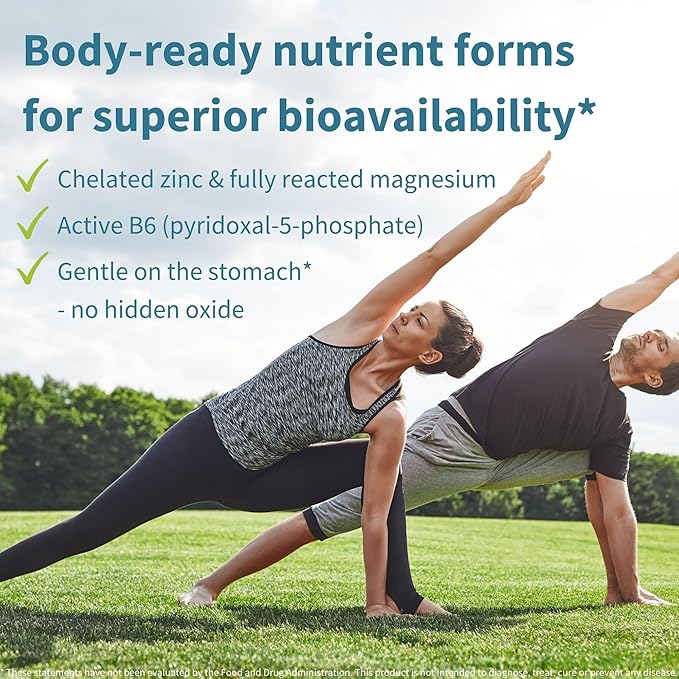 Neurobalance, High Absorption Zinc Magnesium B6 Supplement, Non-GMO Brain, Sleep & Immune, Chelated Zinc Picolinate 24mg, Oxide-Free Magnesium & Vitamin B6, 240 Tablets, by Igennus