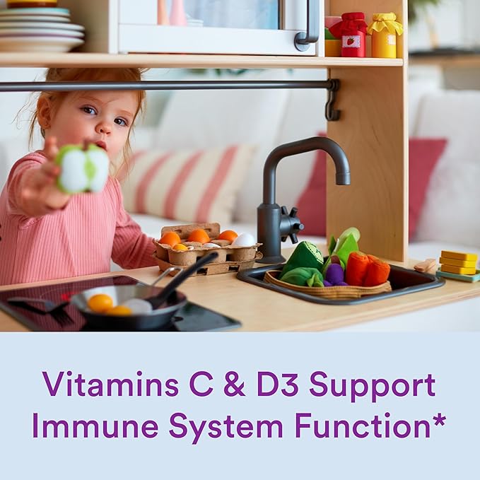 SmartyPants Organic Toddler Multivitamin, Daily Gummy Vitamins: Probiotics, Vitamin C, D3, Zinc, & B12 for Immune Support, Energy & Digestive Health, Fruit Flavor, 60 Gummies, 30 Day Supply