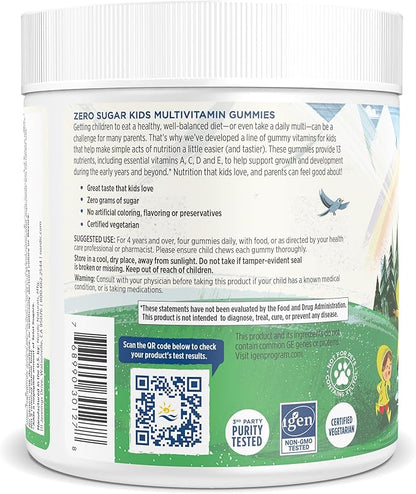 Nordic Naturals Zero Sugar Kids Multi Gummies, Orange Lemon - 120 Gummies - Great-Tasting Multivitamin for Ages 4+ - Supports Growth & Development - Non-GMO, Vegetarian - 30 Servings