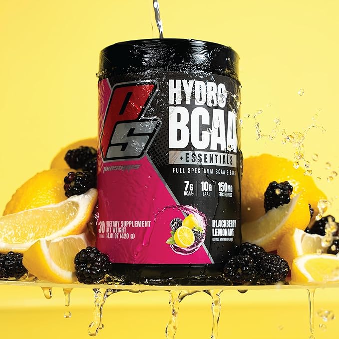 ProSupps HydroBCAA BCAA/EAA Full Spectrum Matrix, 7g BCAAs, 3g EAAs, 0g Sugar, 0g Carbs, 30 Servings, (BlackBerry Lemonade Flavor)