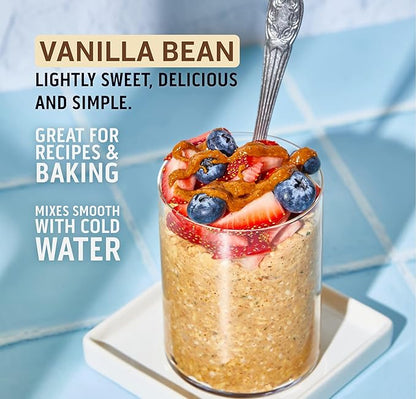 Ascent Plant Based Protein Powder - Non Dairy Vegan Protein, Zero Artificial Ingredients, Soy & Gluten Free, No Added Sugar, 4g BCAA, 2g Leucine - Vanilla, 20 Servings