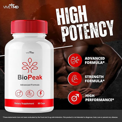 BioPeak Capsules, Bio Peak Advance Formula, BioPeak All Natural Supplement - Biopeak Pills for Maximum Strength, Bio Peak Support Pills Reviews (2 Pack)