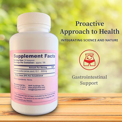 BioPure Mimosa – Wildcrafted Organic Mimosa Pudica Powder to Eliminate Unwanted Organisms, Toxins, & Debris from Gastrointestinal Tract for Gut Health & Balanced Flora Proliferation & Microbiome – 4oz