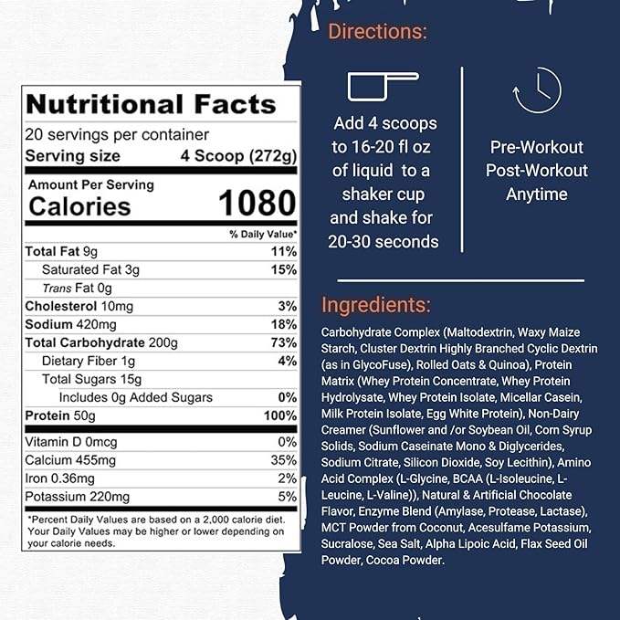 Gaspari Nutrition Real Mass, Advanced Weight Gainer, High Protein, Gycofuse Carbs, and Creatine Monohydrate, Modern Formulation for Mass (12 Pounds, Chocolate Ice Cream)